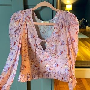 LoveShackFancy Silk Top in Pink Dust Storm 🎀